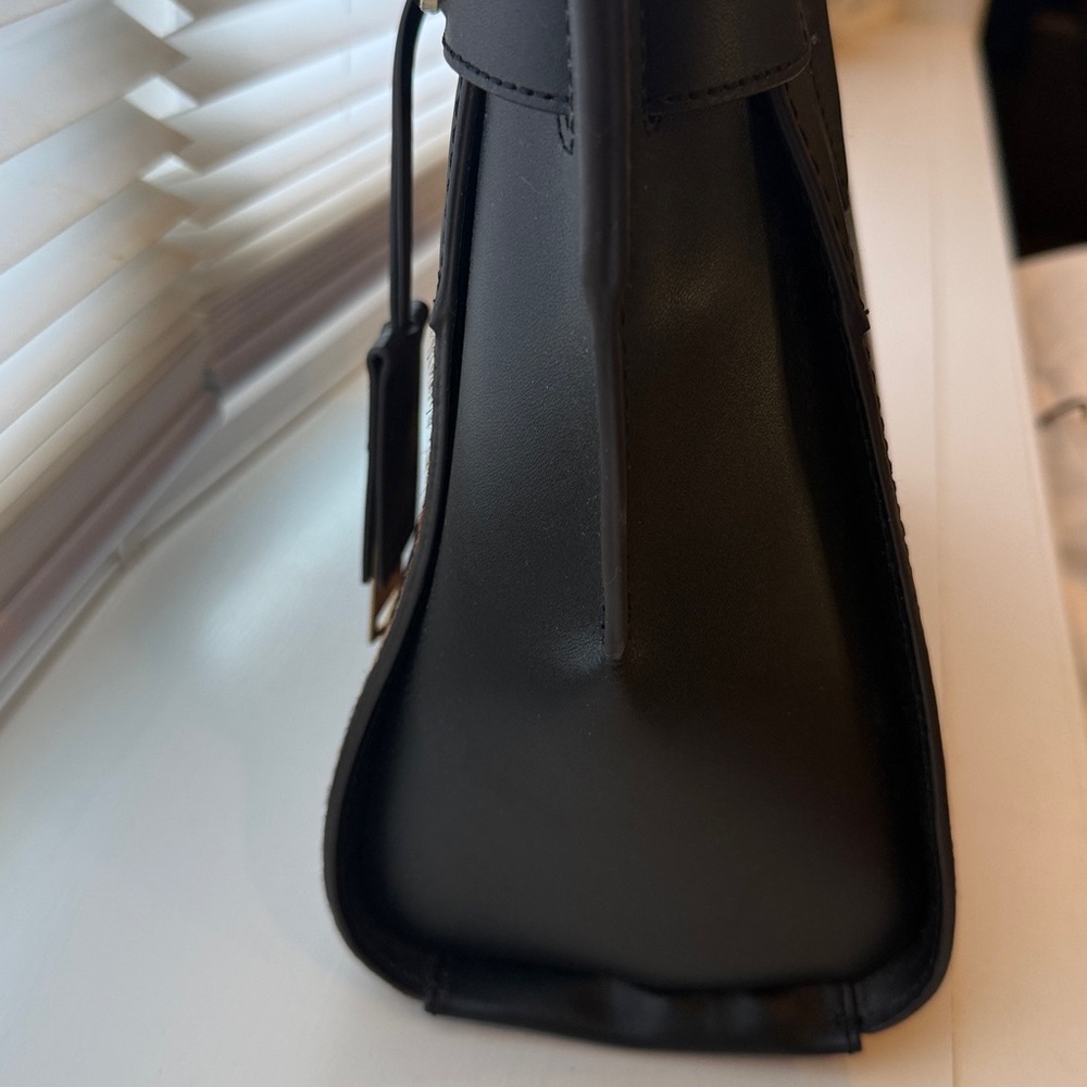 Aimee Kestenberg Hair calf Leopard Print leather Satchel with Black Accents - Picture 3 of 8